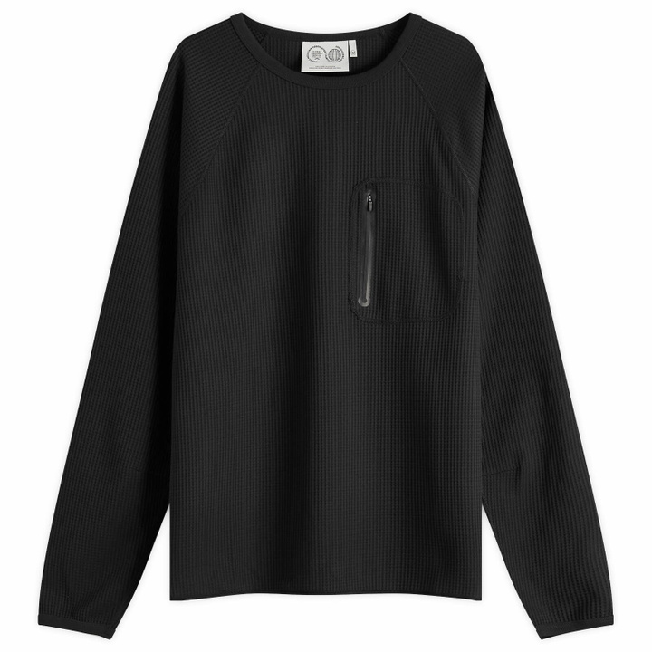 Photo: Purple Mountain Observatory Men's Waffle Long Sleeve T-Shirt in Black