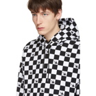 McQ Alexander McQueen Black and White Check Swallow Hoodie