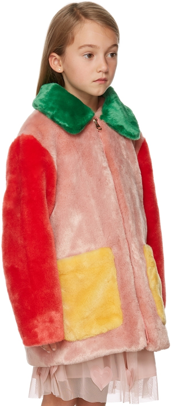 Stella McCartney Kids colour-block bomber jacket - Pink