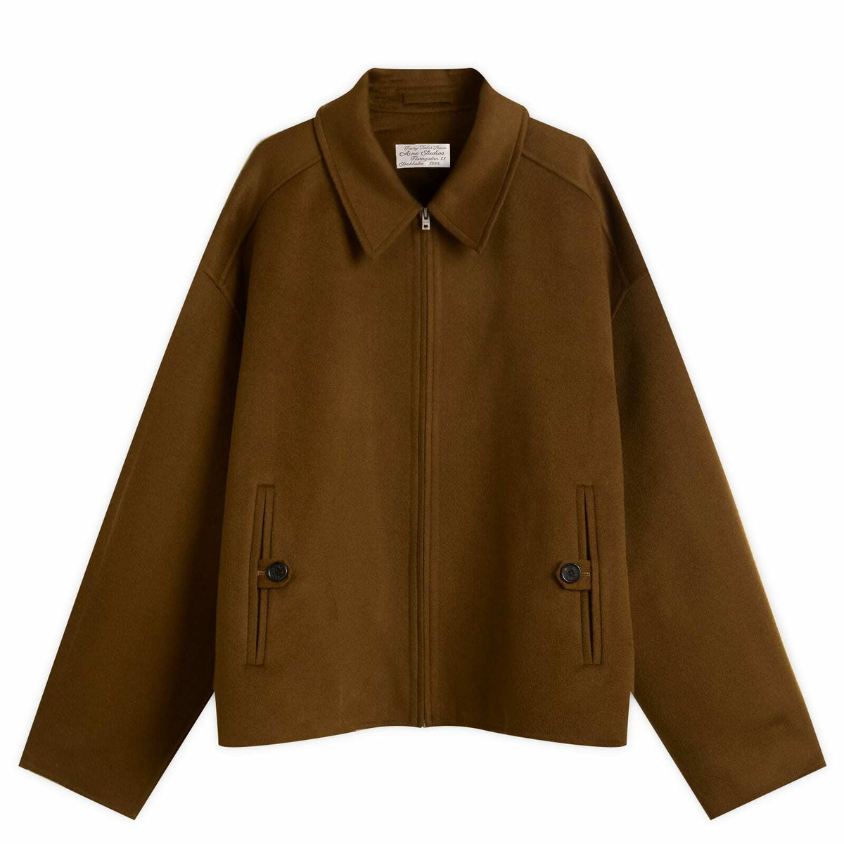 Acne Studios Khaki and Green Color Block Jacket Acne Studios