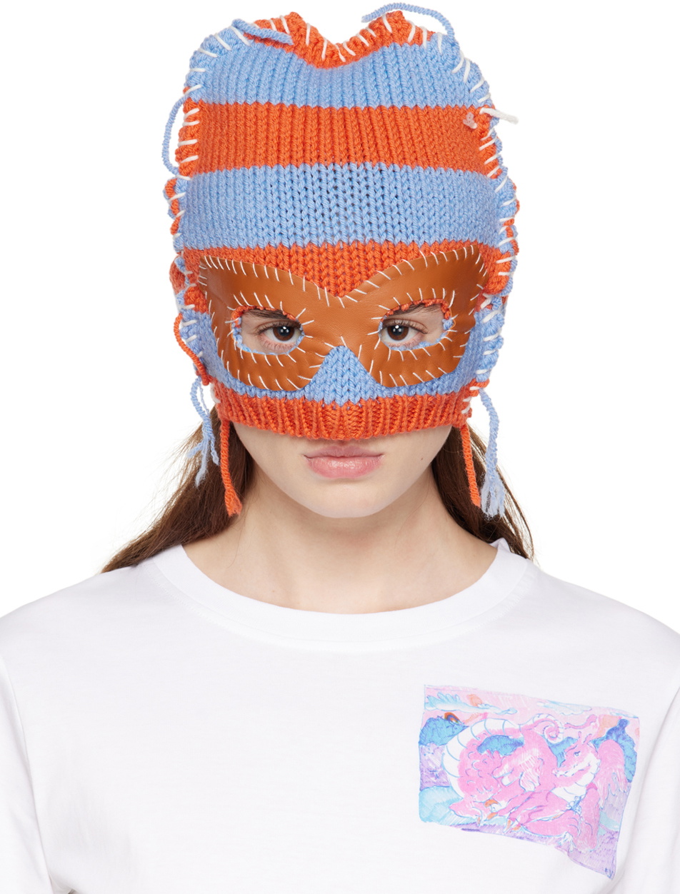 Marni Blue & Orange Mask Beanie Marni