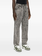 NOAH NY Black Mid-Rise Straight-Leg Jeans