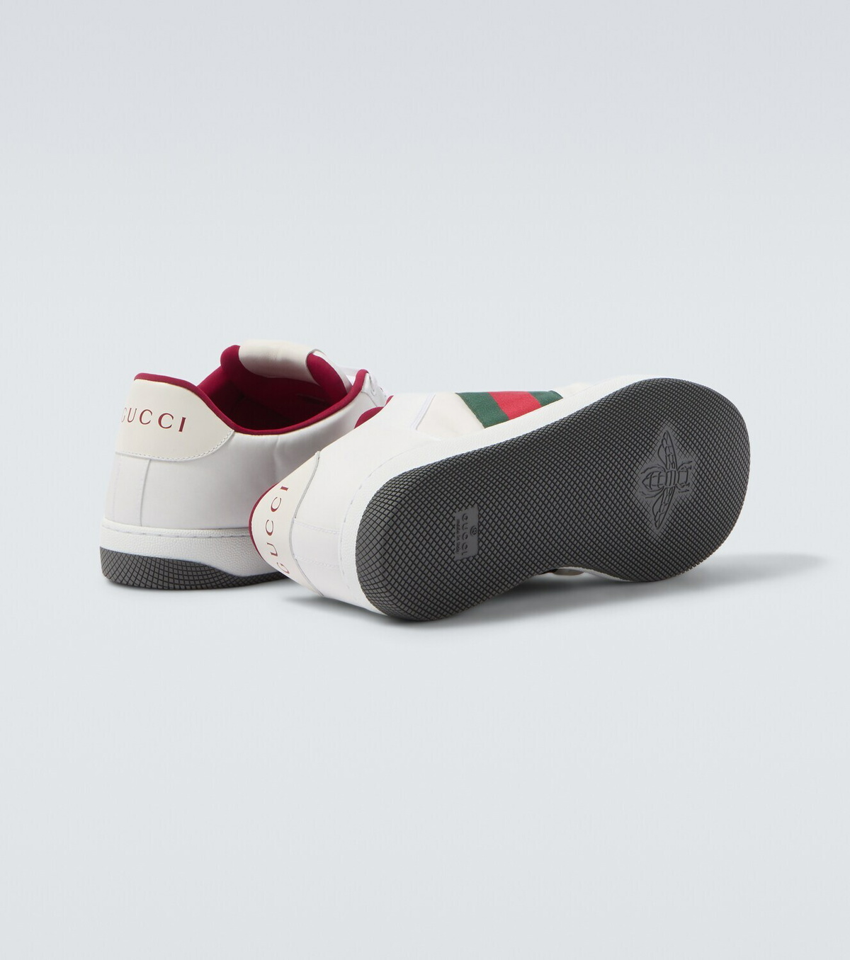 Gucci Screener leather-trimmed sneakers