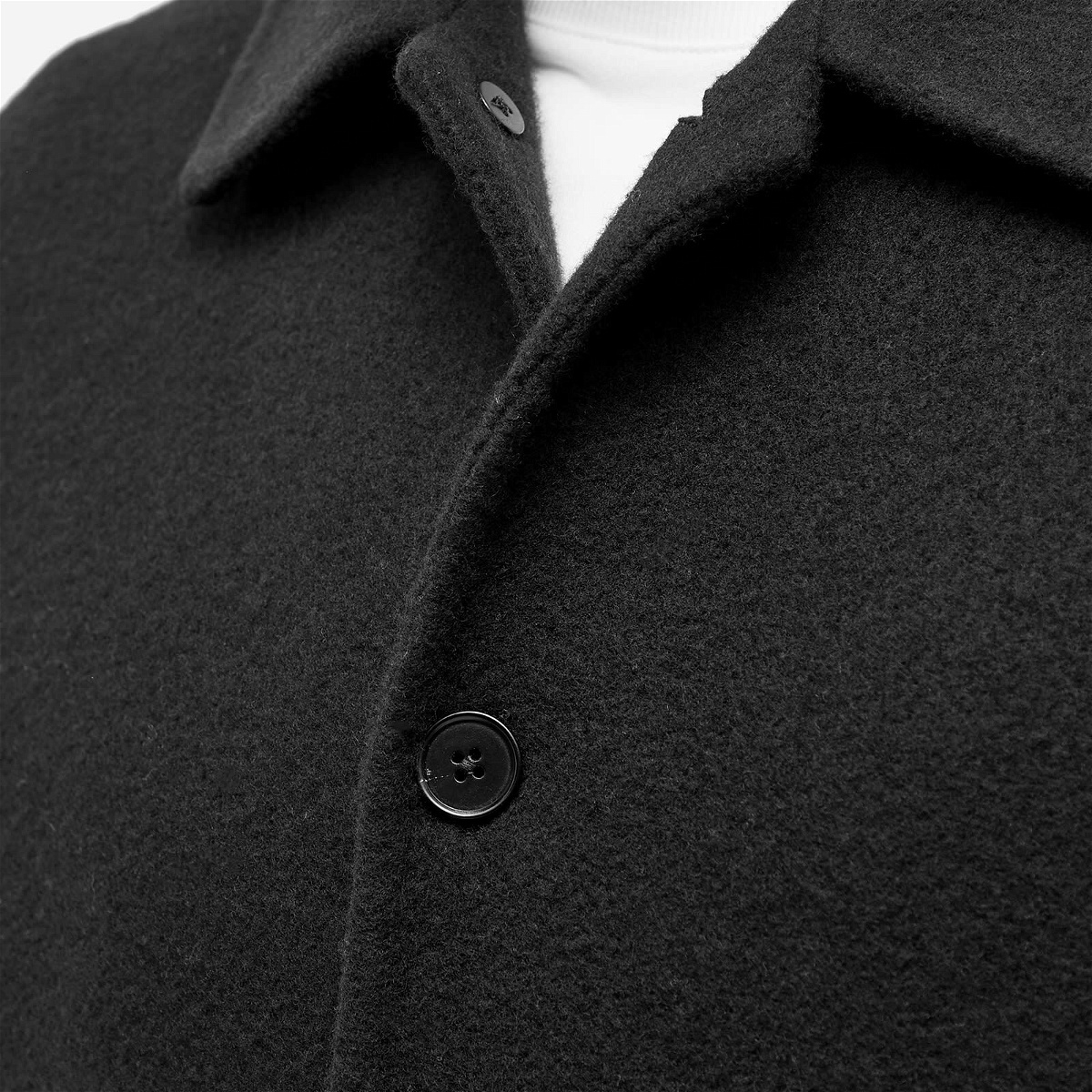 Jil Sander Men's Wool Overshirt in Black