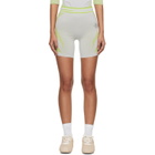 Casablanca Gray & Green Seamless Shorts