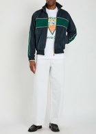 Casablanca Panelled Suede Track Jacket Navy