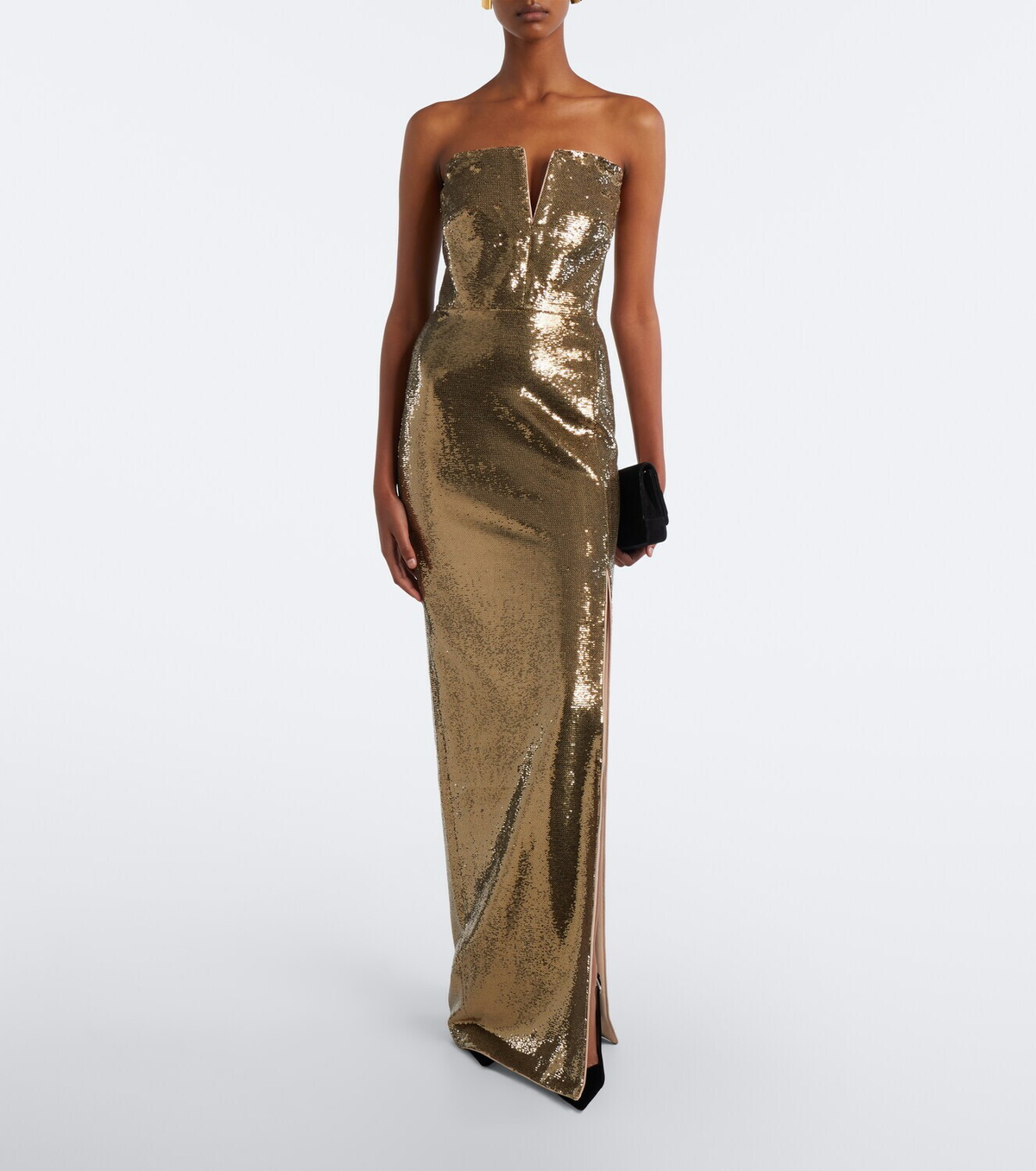 Roland Mouret Sequined bustier gown