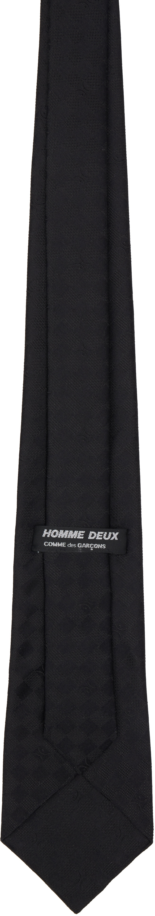 Comme des Garçons Homme Deux Black Check Tie