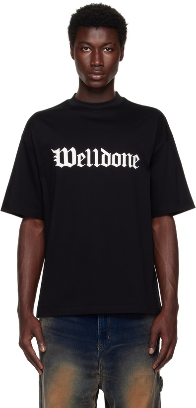 Photo: We11done Black Gothic Logo T-shirt