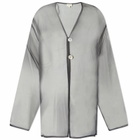 DONNI. Women's Organza Split Shirt in Jet