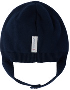 Moncler Enfant Baby Pink Logo Beanie