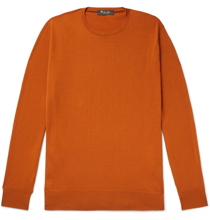 Photo: Loro Piana - Virgin Wool Sweater - Orange