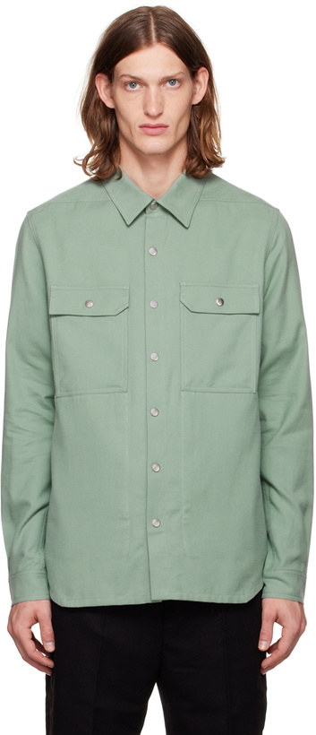 Photo: Rick Owens Green Button Up Jacket