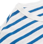 Officine Generale - Striped Cotton and Linen-Blend T-shirt - White