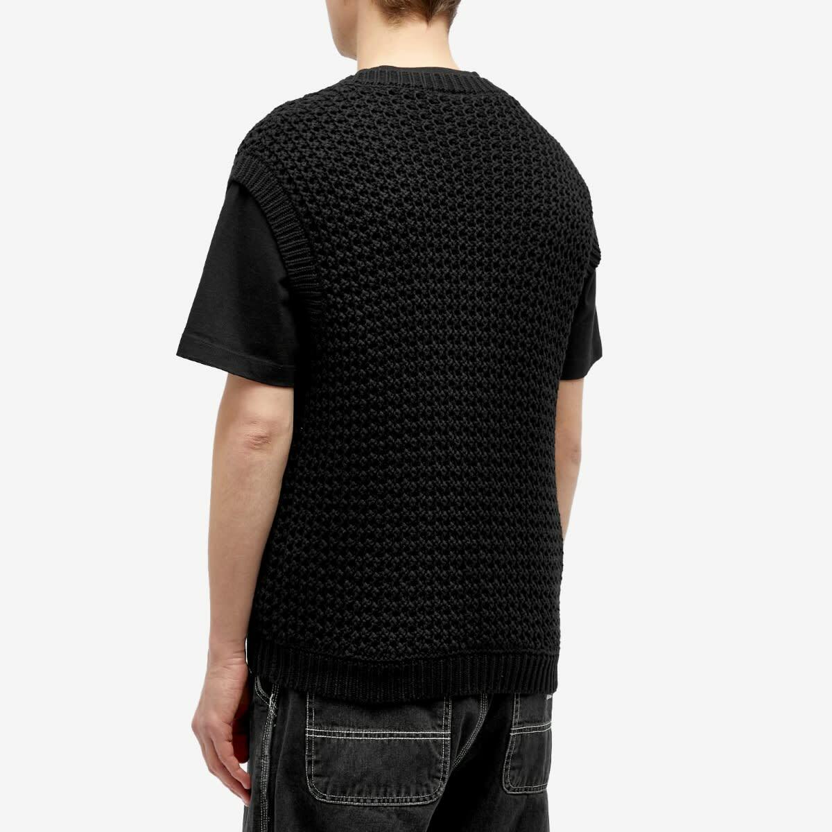 Pleasures Men's Hombre Cardigan Vest in Black