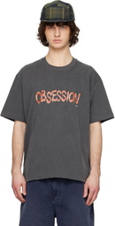 Solid Homme Gray 'Obsession' Short Sleeve T-shirt