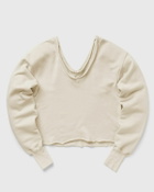 Les Tien Double V Roll Neck Beige Sweatshirts