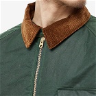 Drake's Men's Waxed Cotton Coverall Jacket in Green