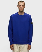 Stone Island Sweat Shirt Brushed Cotton Fleece, Garment Dyed Blue - Mens - Sweatshirts