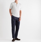Etro - Contrast-Tipped Cotton and Cashmere-Blend Polo Shirt - Gray