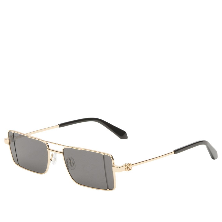 Photo: Off-White Sunglasses Cortez Sunglasses in Gold/Dark Grey 