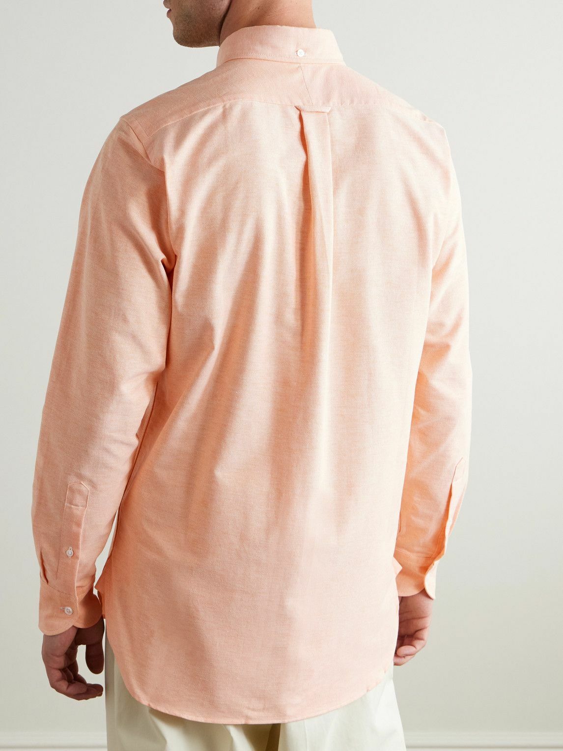 Kingsman - Drake's Button-Down Collar Cotton Oxford Shirt - Orange