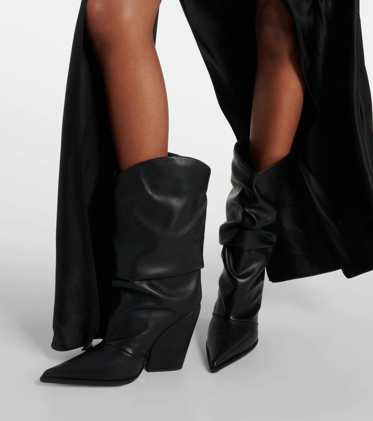 Alexandre Vauthier Faux leather knee-high boots