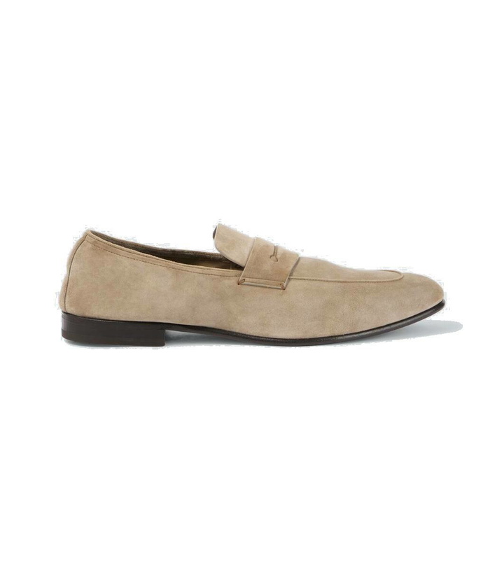 Photo: Zegna L'Asola suede penny loafers