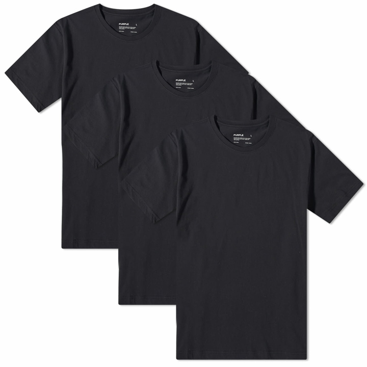 Photo: Purple Brand Men's Clean Jersey 3-Pack T-Shirt in Black