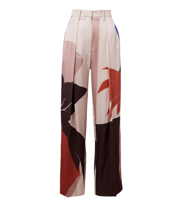 Photo: Victoria Beckham Printed satin wide-leg pants