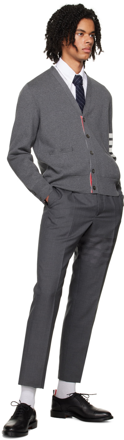 Thom Browne Gray 4-Bar Cardigan