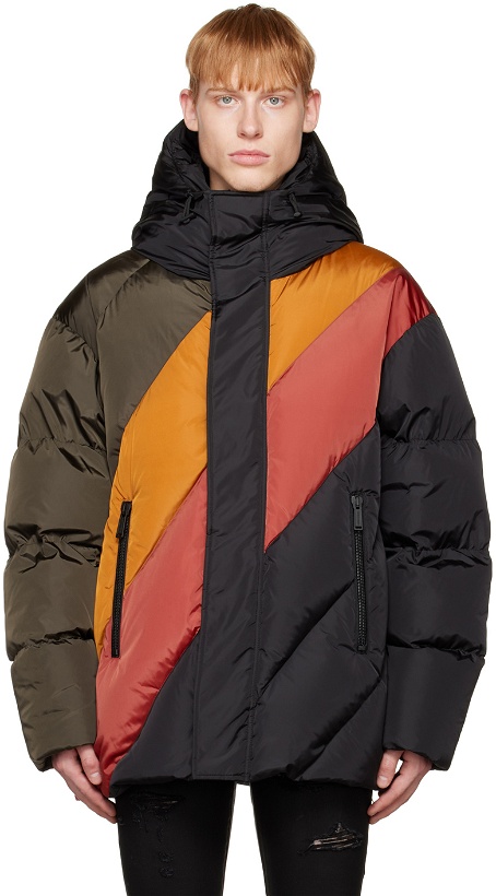 Photo: Dsquared2 Multicolor D-Quilting Down Jacket