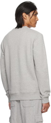 Balmain Gray Embroidered Sweatshirt