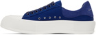 Alexander McQueen Navy Deck Lace-Up Plimsoll Sneakers