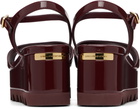 Stella McCartney Burgundy Elyse Patent Platform Sandals
