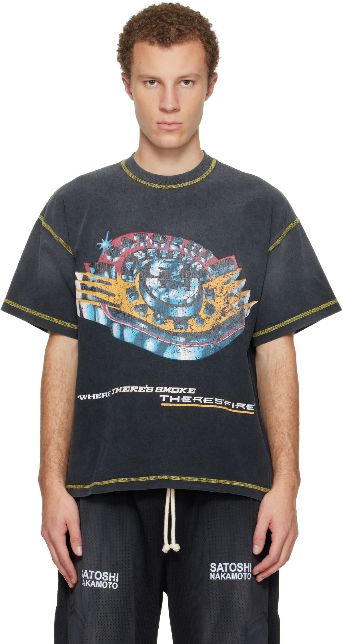 Satoshi Nakamoto Black Jumbo Font Oversized T-shirt Satoshi Nakamoto