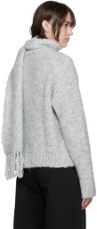 LE17SEPTEMBRE Gray Scarf Sweater