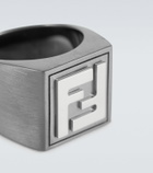 Fendi FF silver-tone ring