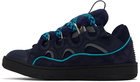 Lanvin Navy Curb Sneakers