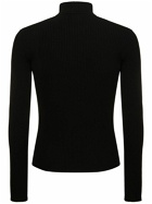 COURREGES - Mockneck Rib Knit Sweater