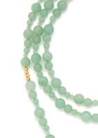 Jennifer Behr Veda Beaded 18kt Gold-plated Necklace - Dark Green - One Size