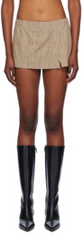 Miaou Brown Micro Miniskirt