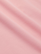 TOM FORD - Leather-Trimmed Jersey Half-Zip Sweatshirt - Pink