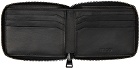 Hugo Black Matte Leather Ziparound Wallet