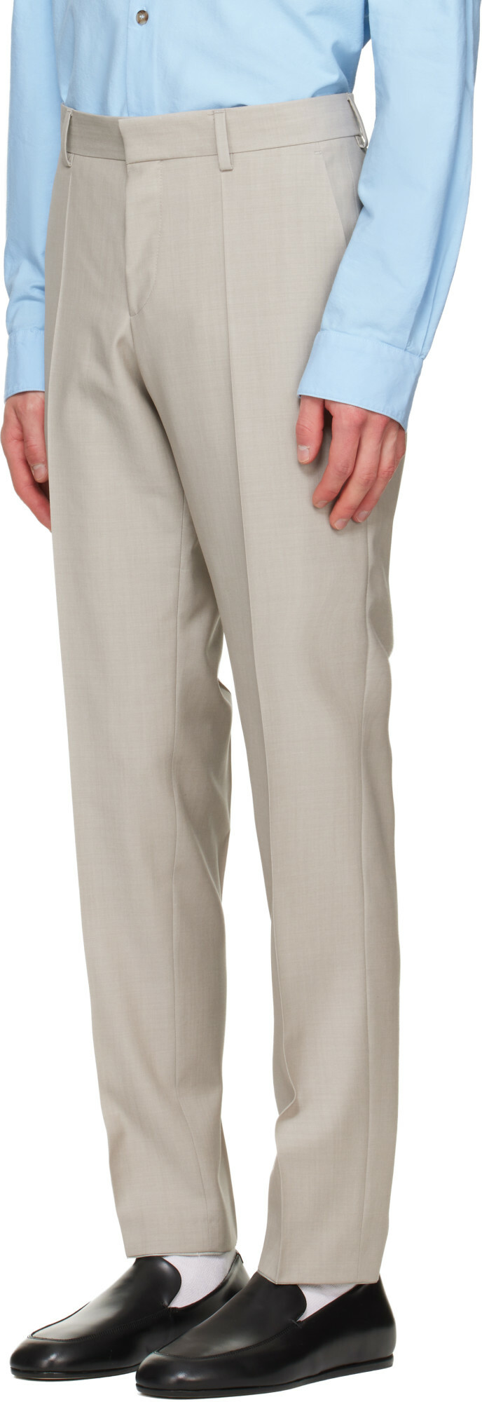BOSS Gray Three-Piece Slim-Fit Suit