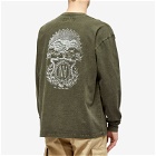 Neighborhood Men's Long Sleeve Pigment Dyed T-Shirt in Olive Drab