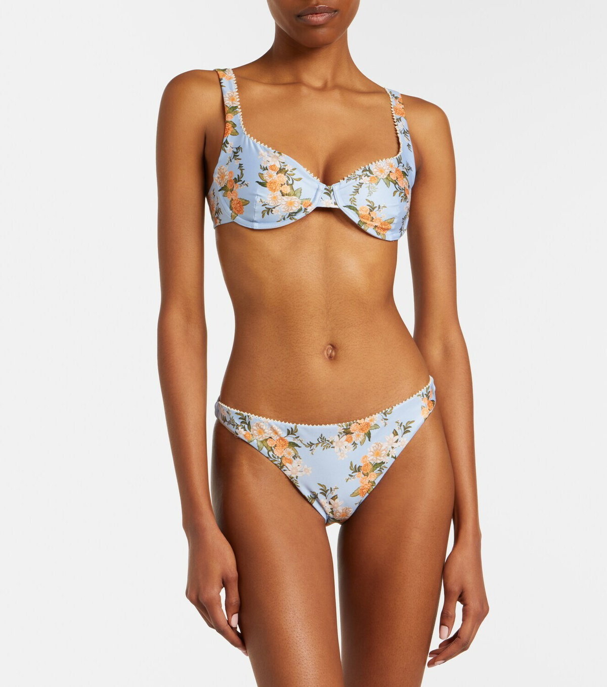 Agua by Agua Bendita Hacienda floral bikini top