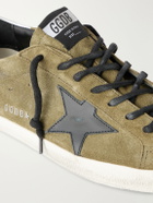 Golden Goose - Super-Star Distressed Leather-Trimmed Suede Sneakers - Green