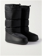 Balmain - Rossignol Leather-Trimmed Logo-Jacquard Nylon Snow Boots - Black