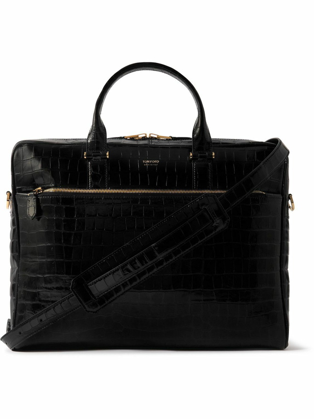 Photo: TOM FORD - Croc-Effect Leather Briefcase